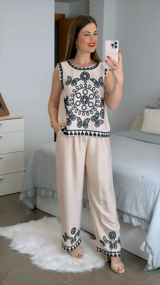 CONJUNTO TINA BORDADO