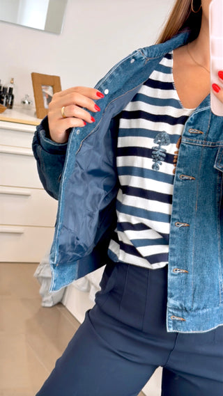 CHAQUETA BOMBER DENIM