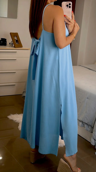 VESTIDO ESPALDA LAZO