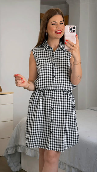 VESTIDO BOTONES VICHY
