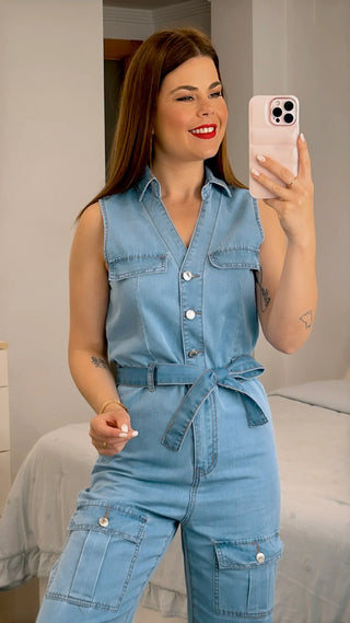 MONO BOLSILLOS DENIM