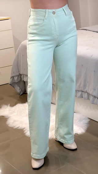 PANTALÓN VERDE AGUA