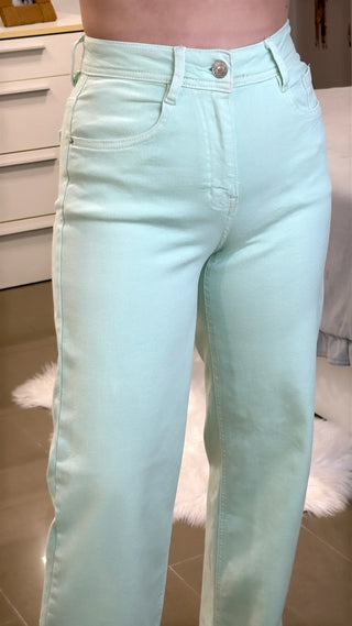 PANTALÓN VERDE AGUA