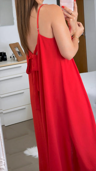 VESTIDO ESPALDA LAZO