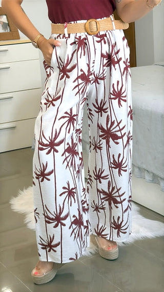 PANTALÓN PALMERAS + CINTURÓN