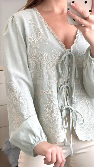 BLUSA BORDADA LINO