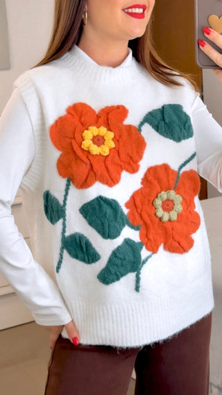 CHALECO FLOR NARANJA