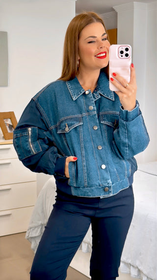 CHAQUETA BOMBER DENIM