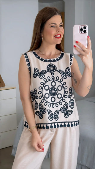 CONJUNTO TINA BORDADO