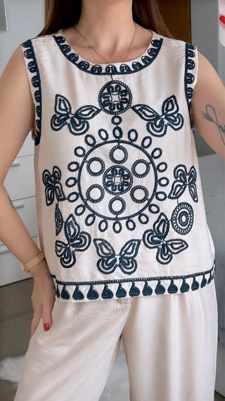 CONJUNTO TINA BORDADO
