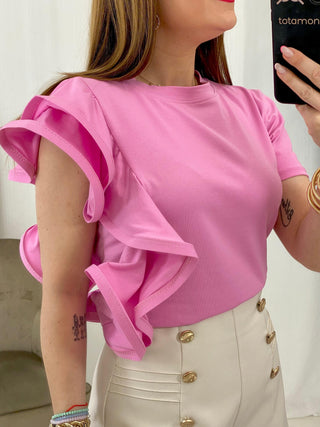 Compra online CAMISETA VOLANTES LISA - Totamona