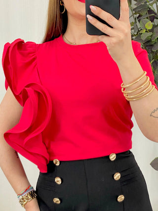 Compra online CAMISETA VOLANTES LISA - Totamona