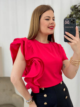 Compra online CAMISETA VOLANTES LISA - Totamona
