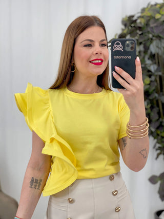 Compra online CAMISETA VOLANTES LISA - Totamona