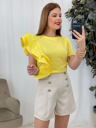 Compra online CAMISETA VOLANTES LISA - Totamona