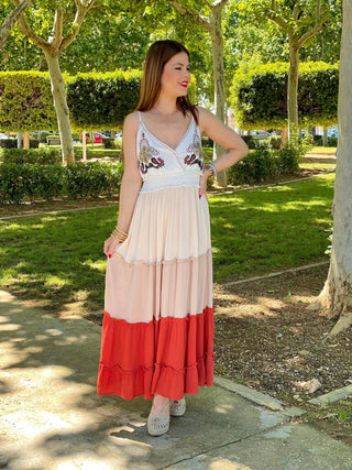 Compra online VESTIDO TIRANTE BORDADO - Totamona