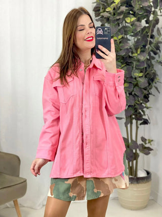 Compra online SOBRECAMISA DENIM CORAL - Totamona
