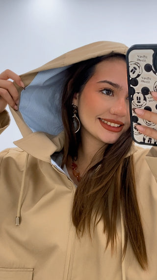 GABARDINA CORTA COMBINADA