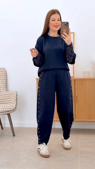 CONJUNTO MANGA ENCAJE