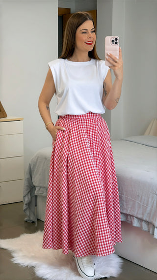 FALDA LARGA VICHY