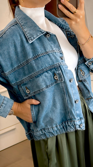 CHAQUETA DENIM OVERSIZE