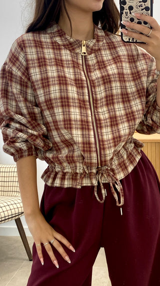 BOMBER VICHY CON CINTURA AJUSTABLE