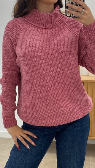 SUÉTER CHENILLA CUELLO ALTO