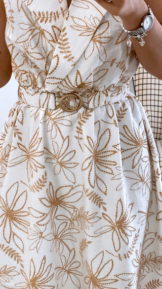 VESTIDO ESCOTE CRUZADO CON CINTURÓN ENGOMADO