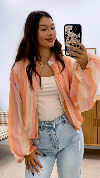 BOMBER GASA COLOR