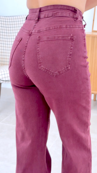 PANTALÓN CRUZADO GRANATE