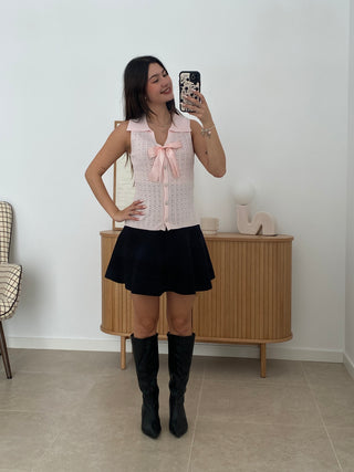 CHALECO LAZO Y BOTONES BRILLANTES