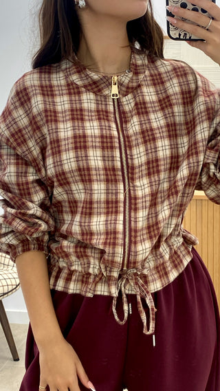 BOMBER VICHY CON CINTURA AJUSTABLE