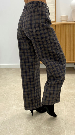 PANTALÓN CUADROS BARREL