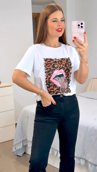 CAMISETA LABIO PINK