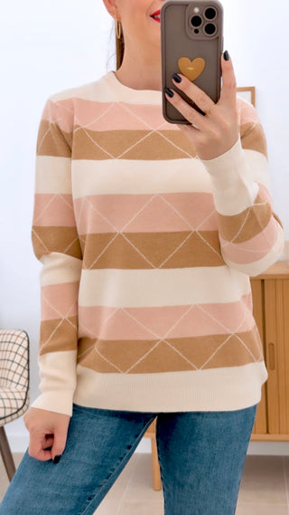 SUÉTER ROMBO RAYAS