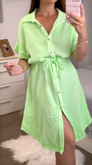 VESTIDO MUSELINA FLUOR