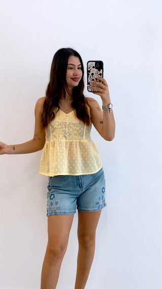 CAMISETA DE TIRANTES BORDADA