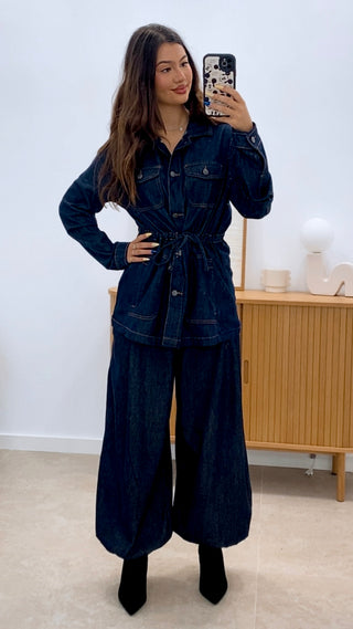 PANTALÓN DENIM BOMBACHO