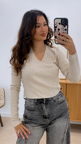 SUÉTER CROP PUNTO
