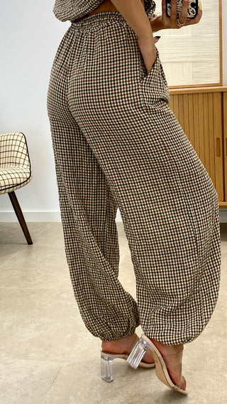 CONJUNTO VICHY CAMISA + PANTALÓN BOMBACHO
