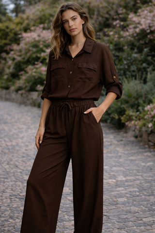 CONJUNTO CAMISA BOLSILLOS + PANTALÓN