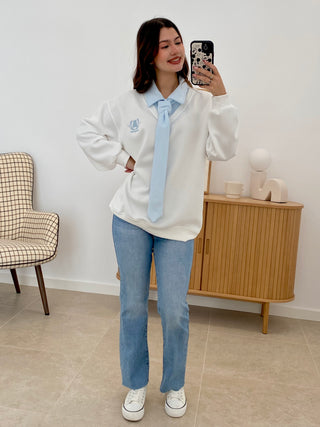 SWEATSHIRT WITH TIE