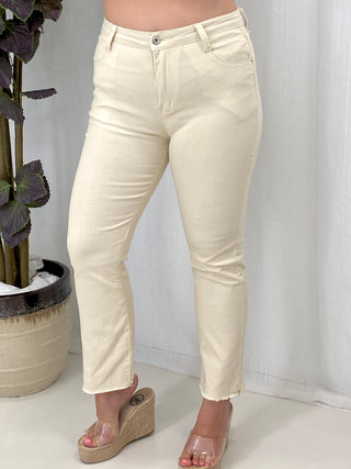 PANTALON DENIM BEIGE