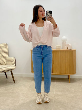 PANTALÓN DENIM PINZAS BARREL