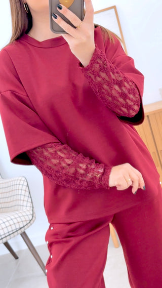 CONJUNTO MANGA ENCAJE