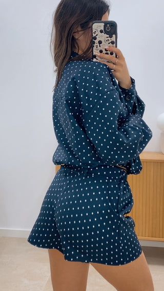 CONJUNTO BOMBER + SHORT LUNARES