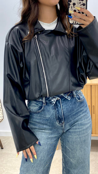 CHAQUETA POLIPIEL CREMALLERA LATERAL