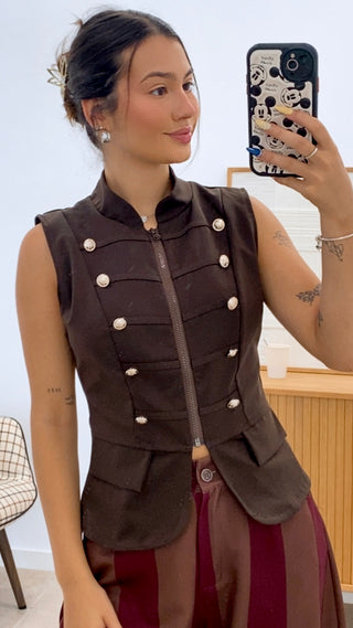 CHALECO MILITAR ELEGANTE