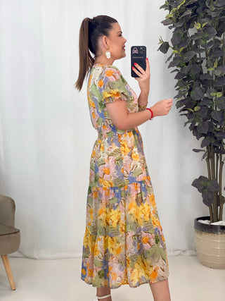 VESTIDO GASA FLORAL