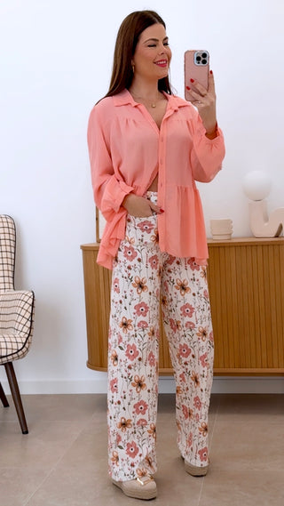 PANTALÓN FLOREADO + CINTURÓN